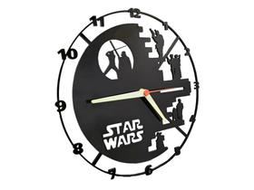 Relógio de Parede Gamer Star Wars - Estrela da Morte - Material Acrílico