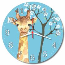 Relógio de Parede Girafa Decorativo Cozinha Escritório Decoracao Girafinha Moderno Presente