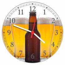 Relógio De Parede Gourmet Cerveja Garrafa Restaurantes Bares Pub Lanchonetes Tamanho 40 Cm RC040