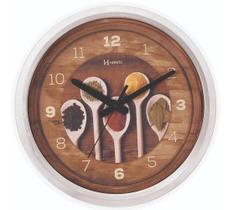 Relógio De Parede Grande Cozinha Área Gourmet Decorativo Ref - 660006 - Borda Branca