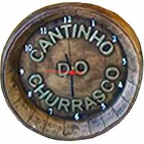 Relógio de Parede Grande Rústico Artesanal Decor - Cantinho do Churrasco - Retrofenna Decor