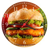 Relógio De Parede Hambúrguer Restaurantes Decorações