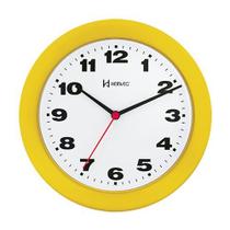 Relogio de parede herweg 6103-268 amarelo