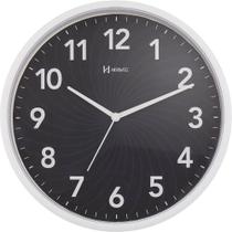 Relógio de Parede Herweg 6182-034 Redondo Quartz 26cm Preto