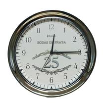 Relógio de Parede-Herweg-Bodas de Prata-28cm-Cromado-6636