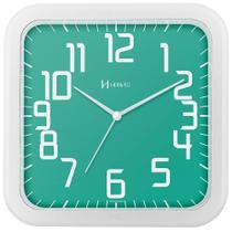 Relógio De Parede Herweg Quadrado Menta 6667-283