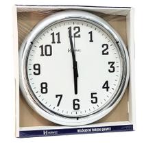 Relógio de Parede Herweg Quartz 40 cm Cromado Liso 6128 - 028