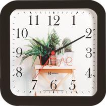 Relógio De Parede Herweg Ref: 660053-034 Preto Cacto