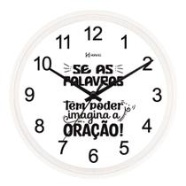 Relógio De Parede Herweg Ref: 660147-021 Branco Oração