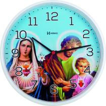 Relógio de Parede-Herweg-Sagrada Família-26cm- Branco-6698