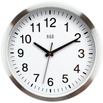Relógio de parede HITO 14" Silent Sweep Aluminium Frame Silver
