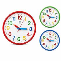 Relogio de parede infantil 25cm educativo colorido analogico silencioso decoracao quarto brinquedoteca sala aula Relogio de parede infantil 25cm educativo colorido analogico silencioso decoracao quarto brinquedoteca sala aula