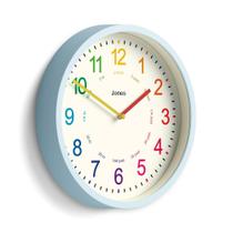 Relógio de Parede Infantil JONES CLOCKS 25 cm Azul Claro