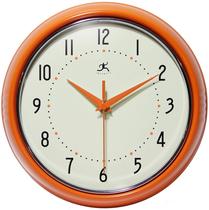 Relógio de parede Infinity Instruments Retro 24cm Laranja
