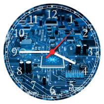 Relógio De Parede Informática Computador Chip Lojas Salas Quartos Quartz Tamanho 40 Cm RC001 Relógio De Parede Informática Computador Chip Lojas Salas Quartos Quartz Tamanho 40 Cm RC001