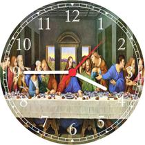 Relógio De Parede Jesus Católicos Santa Ceia Gg 50 Cm 02 - Vital Quadros Do Brasil