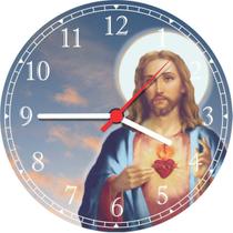 Relógio De Parede Jesus Sagrado Coração Decorar