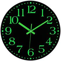 Relógio de parede JoFoMP Wooden Glow in The Dark 30cm Silent