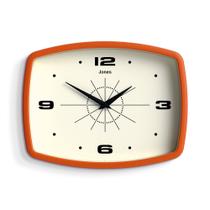 Relógio de parede JONES CLOCKS Movie Retro 25,5 x 19,5 cm laranja Relógio de parede JONES CLOCKS Movie Retro 25,5 x 19,5 cm laranja