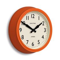 Relógio de Parede JONES CLOCKS Redondo 27 cm Laranja Vintage Retro