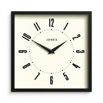 Relógio de parede JONES CLOCKS Retro Square 25 cm preto Relógio de parede JONES CLOCKS Retro Square 25 cm preto