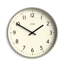 Relógio de parede JONES CLOCKS Studio Modern 30 cm cinza fácil de ler