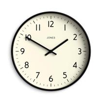 Relógio de parede JONES CLOCKS Studio Modern 30 cm preto fácil de ler Relógio de parede JONES CLOCKS Studio Modern 30 cm preto fácil de ler
