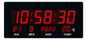 Relógio De Parede Led Digital Grande Alarme Calendário Termômetro Recepção Hall Entrada Academia