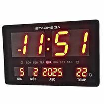 Relogio De Parede Led Digital Grande Data Alarme Termômetro Relogio De Parede Led Digital Grande Data Alarme Termômetro