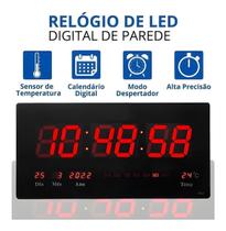 Relógio De Parede Led Digital Grande Escritorio Sala 46 Cm