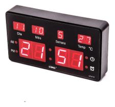 Relógio De Parede Led Digital Temperatura Lelong Le-2115 Relógio De Parede Led Digital Temperatura Lelong Le-2115