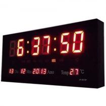 Relógio de Parede Led Vermelho Digital Alto Brilho com Termômetro Data e Hora - Lelong
