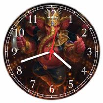 Relógio De Parede Lord Ganesha Elefante Hindu Lojas Salas Quartos Quartz Tamanho 40 Cm RC001