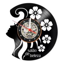 Relógio De Parede Lp Salão De Beleza Mulher Decoração Flores Relógio De Parede Lp Salão De Beleza Mulher Decoração Flores