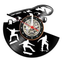 Relógio De Parede Lp Skate Esporte Skatista Decoração Relógio De Parede Lp Skate Esporte Skatista Decoração