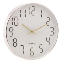 Relógio de Parede Lyor Quartz Dourado em Plástico 30,5cm Relógio de Parede Lyor Quartz Dourado em Plástico 30,5cm
