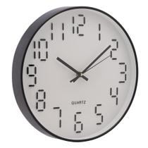Relógio de Parede Lyor Quartz Preto em Plástico 30,5cm x 4,3 Relógio de Parede Lyor Quartz Preto em Plástico 30,5cm x 4,3