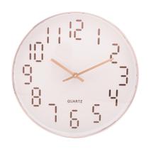 Relógio de Parede Lyor Quartz Rosé em Plástico 30,5cm Relógio de Parede Lyor Quartz Rosé em Plástico 30,5cm