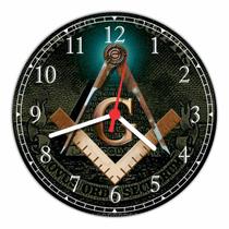 Relógio De Parede Maçonaria Maçons Decoração Quartz