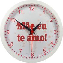 Relógio De Parede Mamãe Te Amo - Homenagem Mãe - 24cm