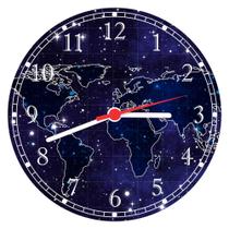 Relógio De Parede Mapa Mundo Geografia Lojas Salas Quartos Quartz Tamanho 40 Cm RC010 Relógio De Parede Mapa Mundo Geografia Lojas Salas Quartos Quartz Tamanho 40 Cm RC010