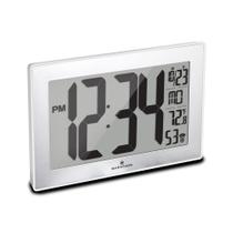 Relógio de parede MARATHON Atomic White com suporte de 23 cm com 8 fusos horários