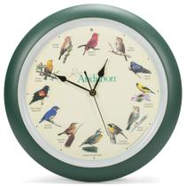 Relógio de parede Mark Feldstein Audubon Singing Bird 33cm verde