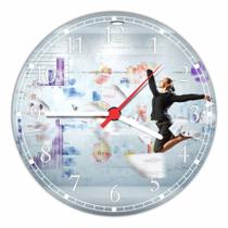 Relógio De Parede Marketing Design Finanças Publicidade Empresas Quartz Tamanho 40 Cm RC001