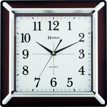 Relógio de Parede - Marrom - Quadrado - 35cm - Herweg - 6268