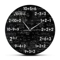 Relógio de parede: matemática, multiplicação e divisão, acrílico de 30 cm Relógio de parede: matemática, multiplicação e divisão, acrílico de 30 cm