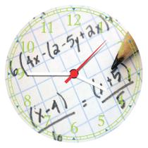 Relógio De Parede Matemática Números Fórmulas Gg Com 50 Cm