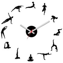 Relógio de Parede MDF Yoga Fitness Academia
