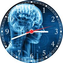 Relógio De Parede Medicina Cérebro Fisiologia Anatomia Consultórios Salas Quartz Tamanho 40 Cm RC011