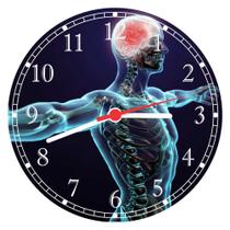 Relógio De Parede Medicina Corpo Humano Fisiologia Consultórios Salas Quartz Tamanho 40 Cm RC001